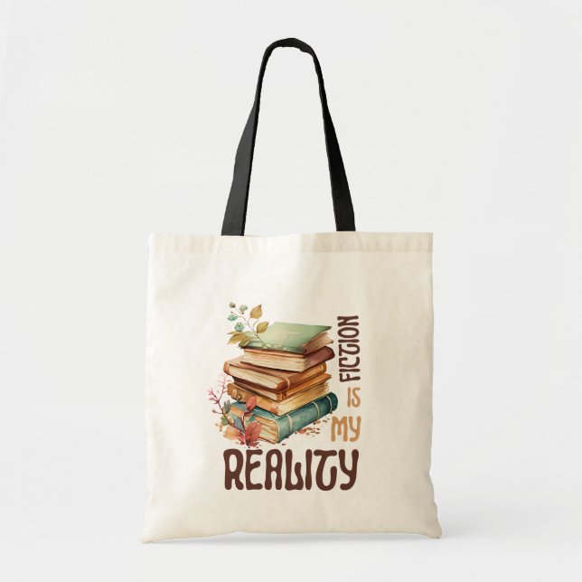 Fiction and book lover Jumbo Tote Bag (Front)