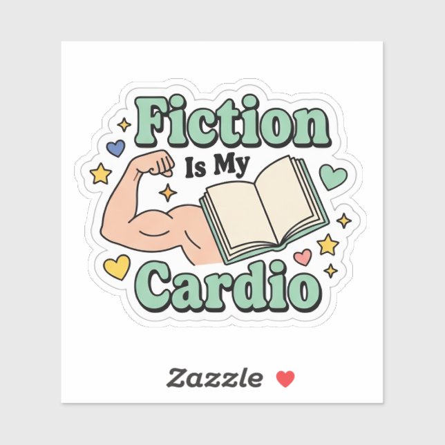 Fiction is my cardio - book lover reading (Sheet)