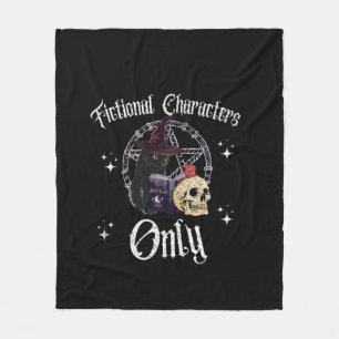 Fictional Characters Only Funny Cat Reading Spellb Fleece Blanket