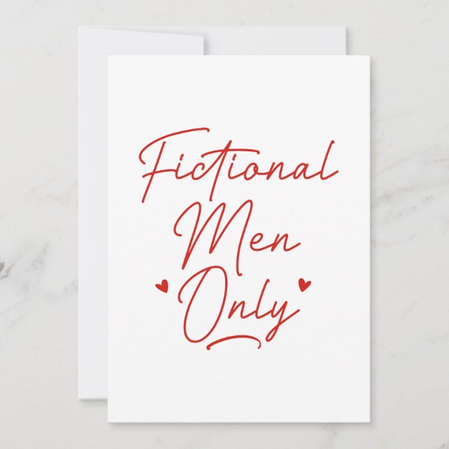 Fictional Men Only Holiday Card (Front)