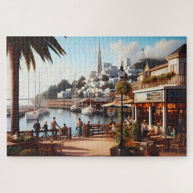 Fictional Retro San Francisco Jigsaw Puzzle (Horizontal)