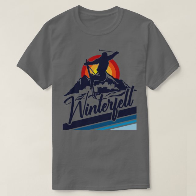Fictional Ski Resorts T-Shirt (Design Front)