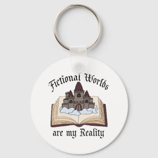 Fictional Words Are My Reality Book Lover Key Ring