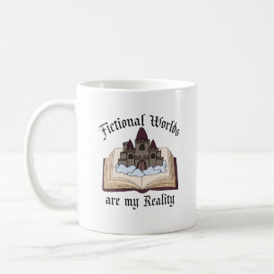Fictional Worlds Are My Reality   Book Lover Fanta Coffee Mug