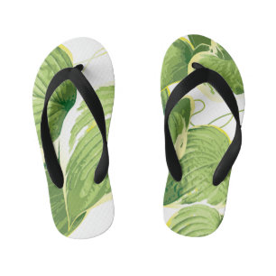 Ficus Plant 2 Kid's Flip Flops