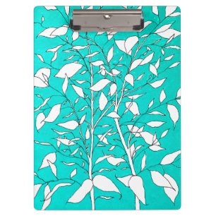 Ficus Tree Plant Line Drawing Blue Background Clipboard