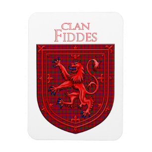 Fiddes Tartan Scottish Plaid Lion Rampant Magnet