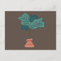 Fiddle Fig Tree Green Potted Plant Illustration