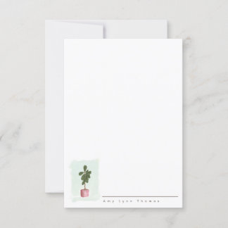 FIDDLE LEAF FIG Personalised Stationery Note Card