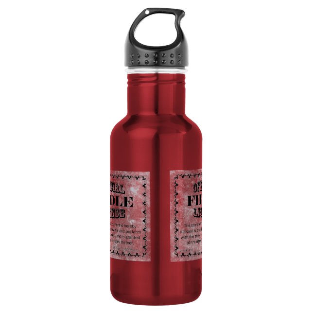 Fiddle License 532 Ml Water Bottle (Front)