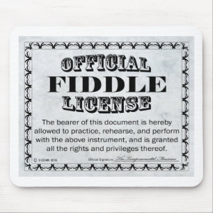 Fiddle License Mouse Mat