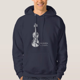 Fiddle Not Violin Bluegrass Country Music Gift Hoodie