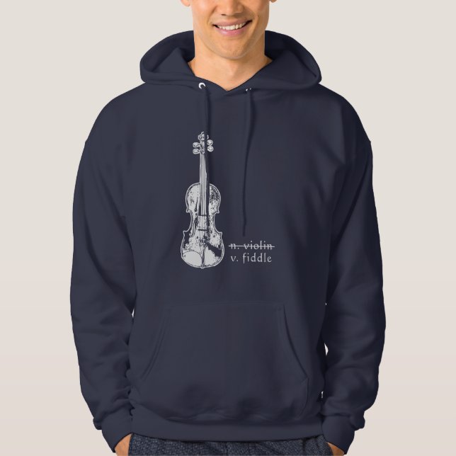 Fiddle Not Violin Bluegrass Country Music Gift Hoodie (Front)