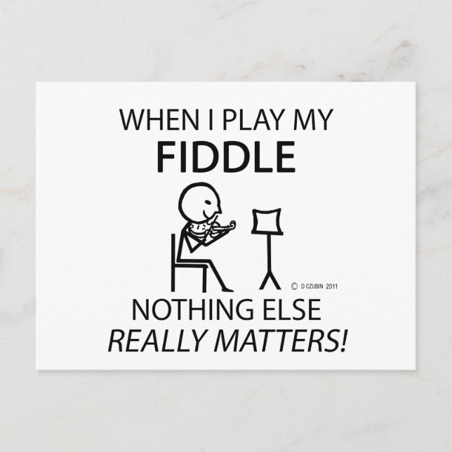 Fiddle Nothing Else Matters Postcard (Front)