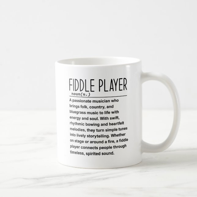 Fiddle player coffee mug (Right)