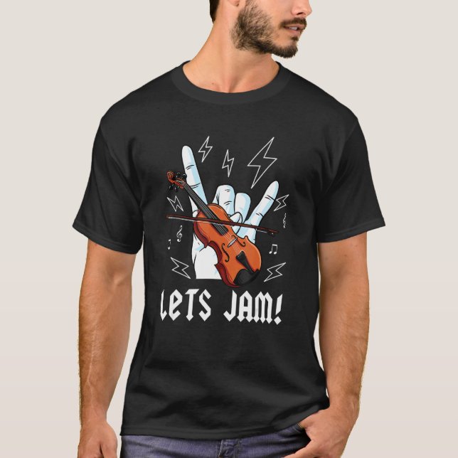 Fiddle Player   Fiddle Player Jam Session T-Shirt (Front)