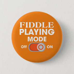 Fiddle Playing  6 Cm Round Badge