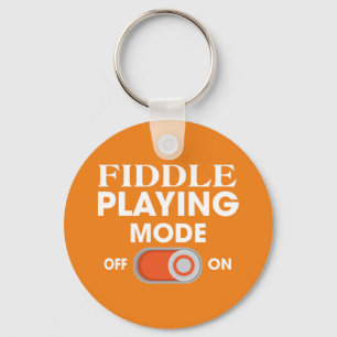 Fiddle Playing Key Ring