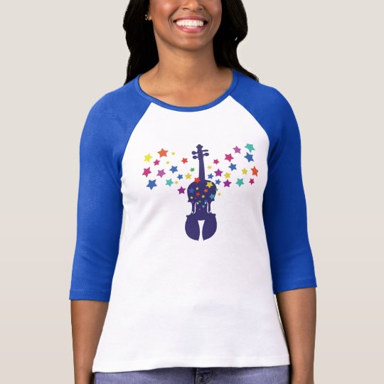 Fiddle Star Ladies Ringer T-Shirt