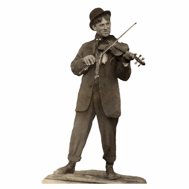 Fiddle Violin Player customisable 3D Standing Photo Sculpture (Front)