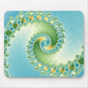 Fiddlehead - Fractal art Mouse Mat