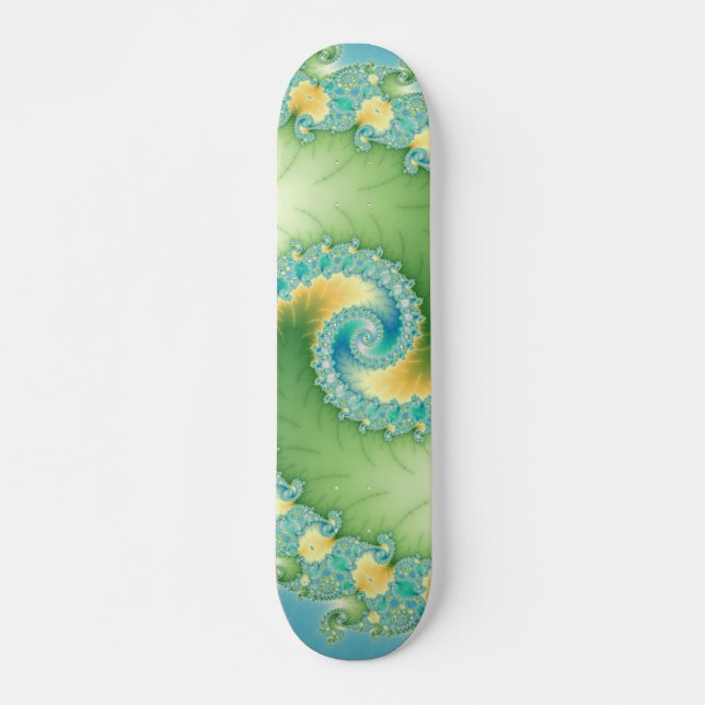 Fiddlehead - Fractal art Skateboard (Front)