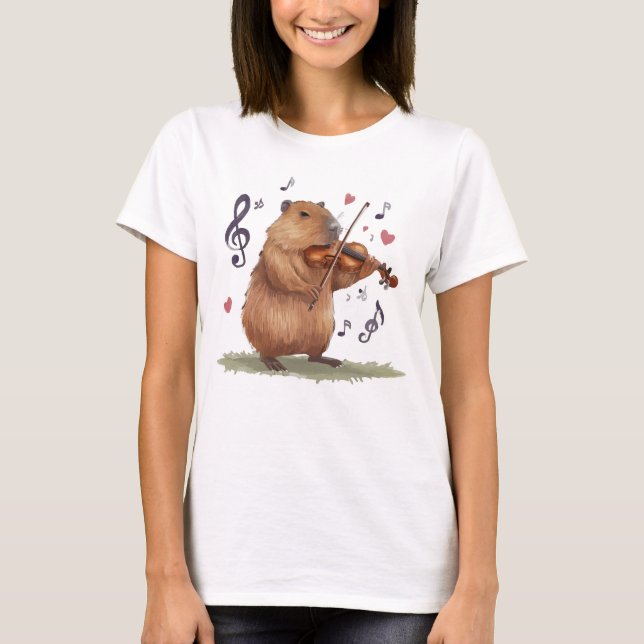 fiddler capybara T-Shirt (Front)