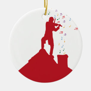 Fiddler ceramic tree decoration