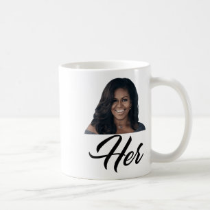 Fiddlesticks Tees Womens Her Michelle Obama - Blue Coffee Mug