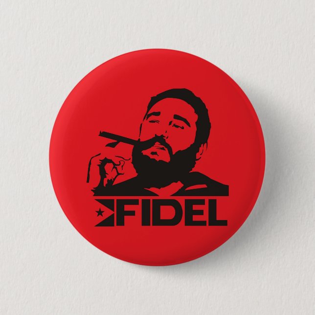 Fidel Castro 6 Cm Round Badge (Front)