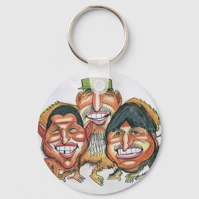 fidel castro,hugo chavez, evo morales key ring (Front)