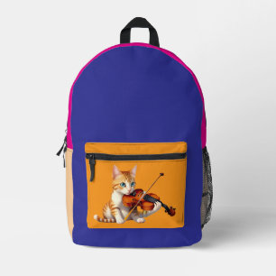 Fidel Kitty Printed Backpack