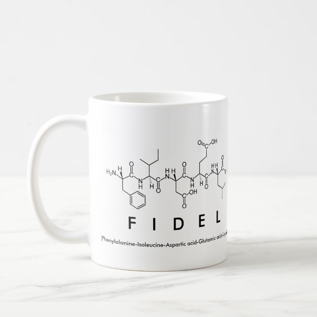 Fidel peptide name mug (Left)