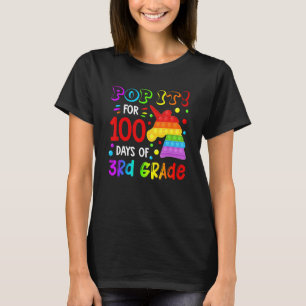Fidget Pop It Unicorn 100th Day Of 3rd Grade For G T-Shirt