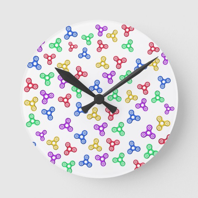 Fidget spiers round clock (Front)