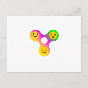Fidget Spinner Emoji s Funny Gift Postcard
