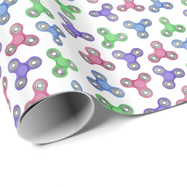 Fidget spinner pattern wrapping paper (Roll Corner)