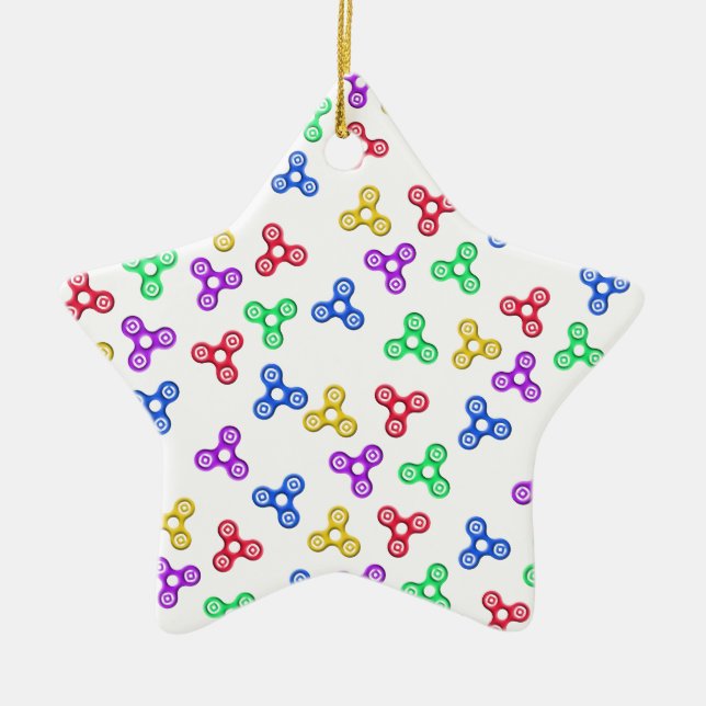 Fidget Spinners Ceramic Tree Decoration (Front)