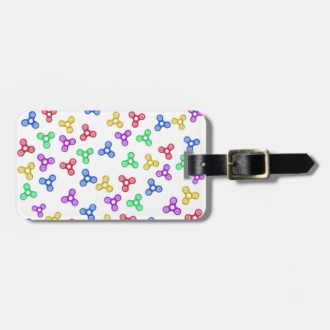 Fidget Spinners Luggage Tag (Front Horizontal)