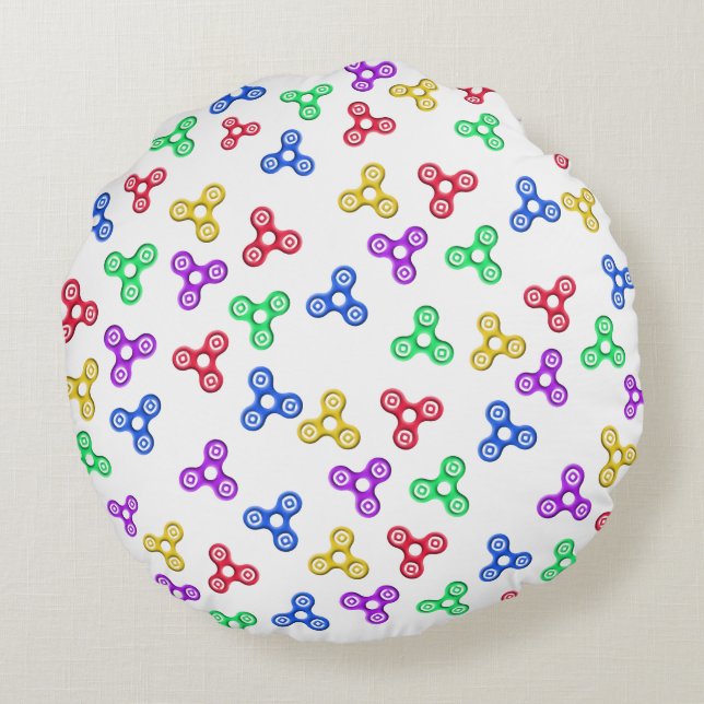Fidget Spinners Round Cushion (Back)