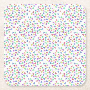 Fidget Spinners Square Paper Coaster