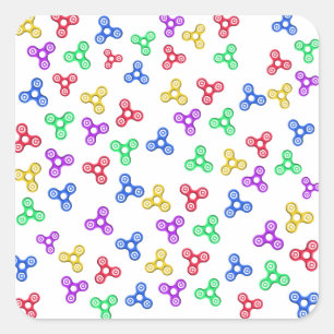 Fidget Spinners Square Sticker