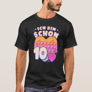 Fidget toy pop it heart for girls 10th birthday in T-Shirt