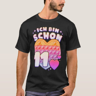 Fidget toy pop it heart for girls 11th birthday in T-Shirt