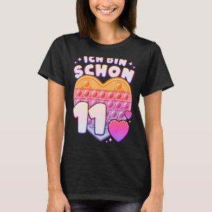Fidget toy pop it heart for girls 11th birthday in T-Shirt