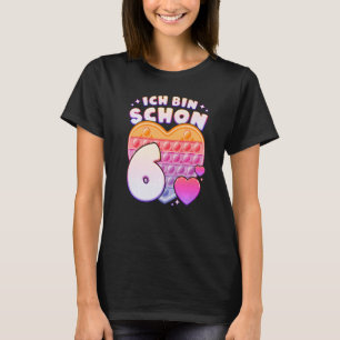 Fidget toy pop it heart for girls 6th birthday in T-Shirt