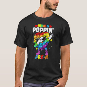 Fidget Toy What's Poppin Pre K 100th Day Of School T-Shirt