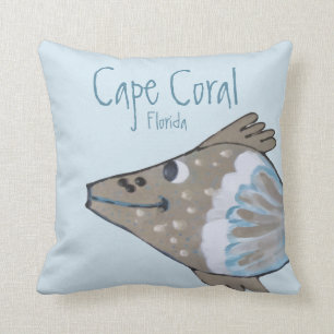 Fido Adorable Fish Art Cape Coral FL Cushion