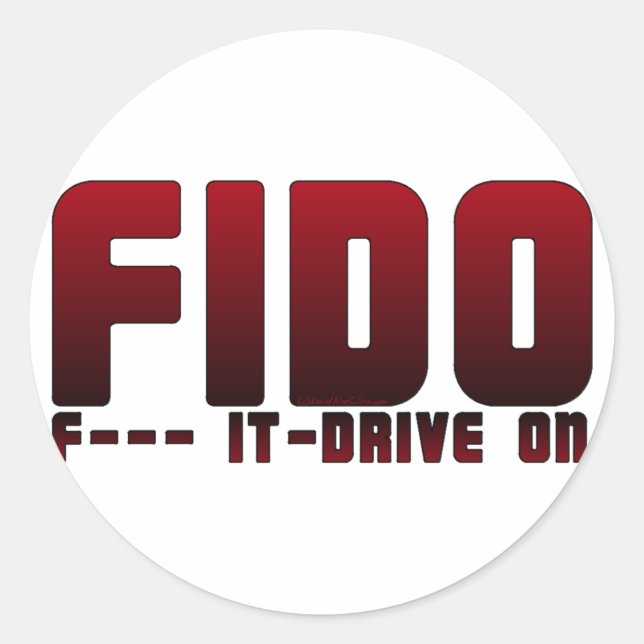 FIDO CLASSIC ROUND STICKER (Front)