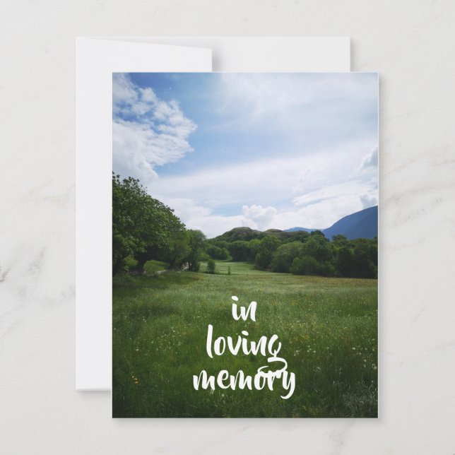 field and sky 2 memorial card  (Front)